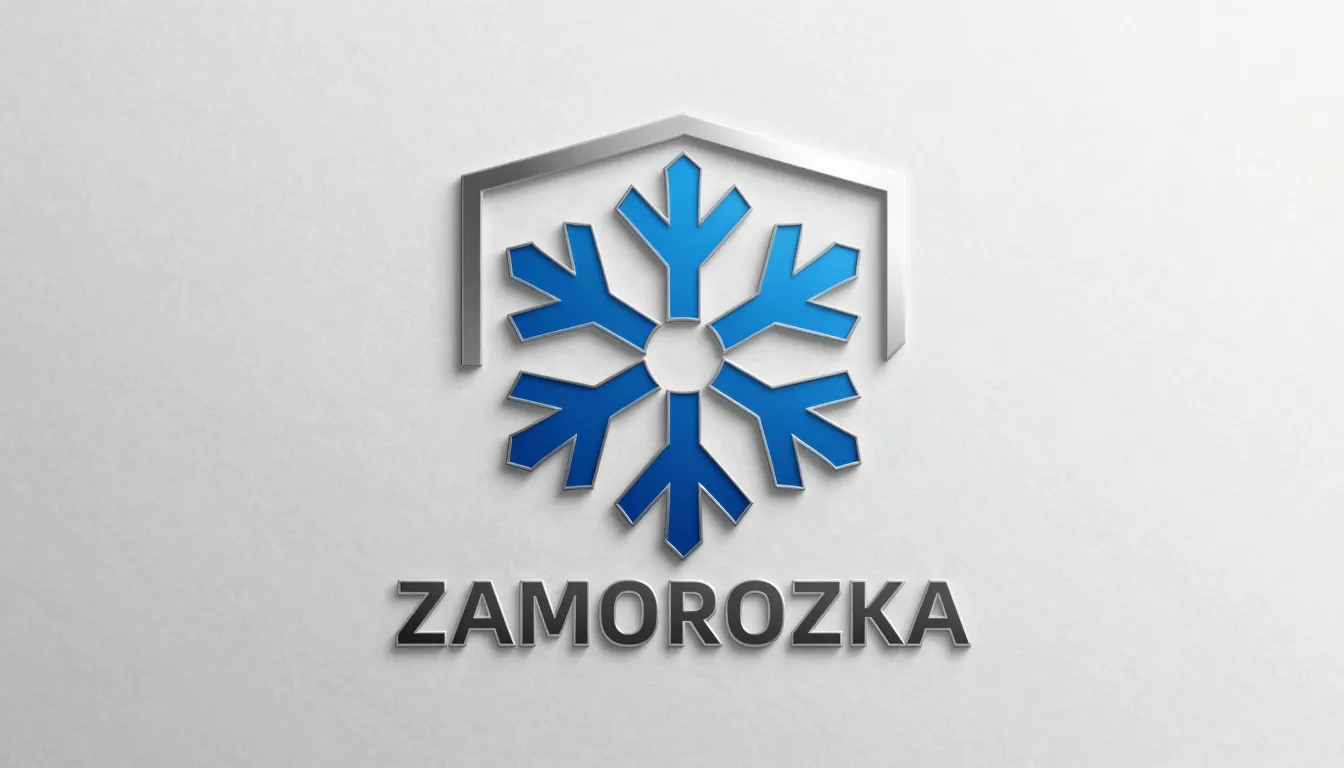 A modern minimalist logo concept for 'ZAMOROZKA', a stylized...