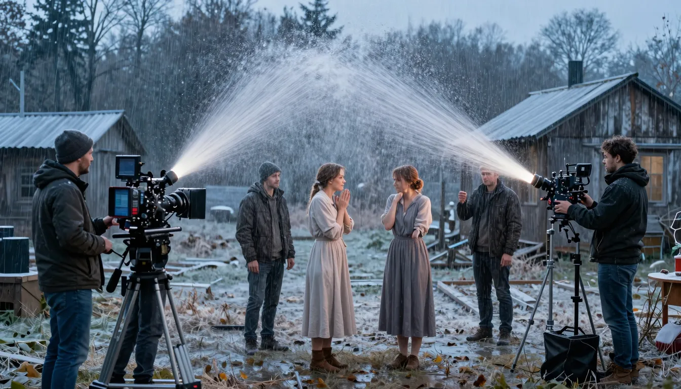 A film set in a rural Belarusian location, late autumn frost...