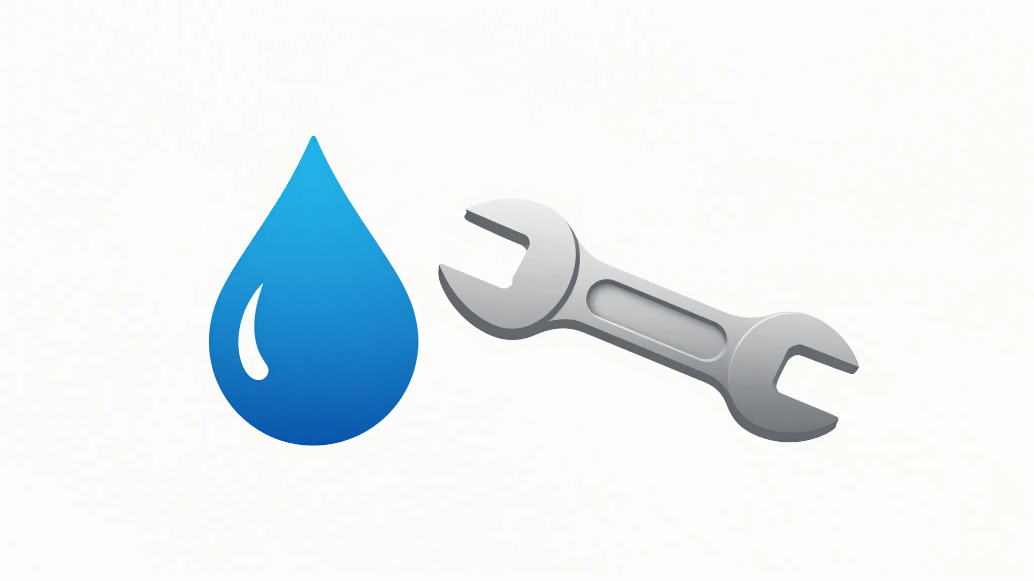 Minimalist logo for a plumbing service, a stylized water dro...