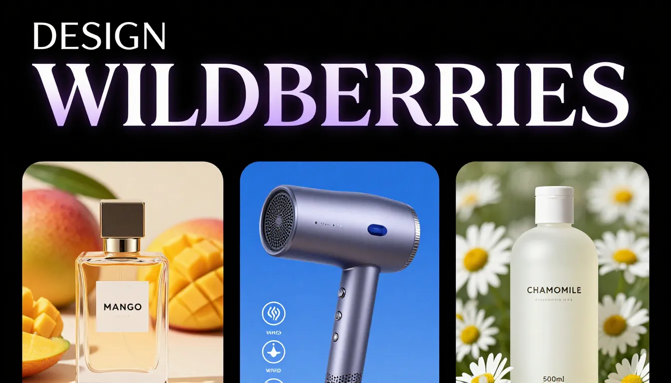 Professional banner for a marketplace designer. Black backgr...