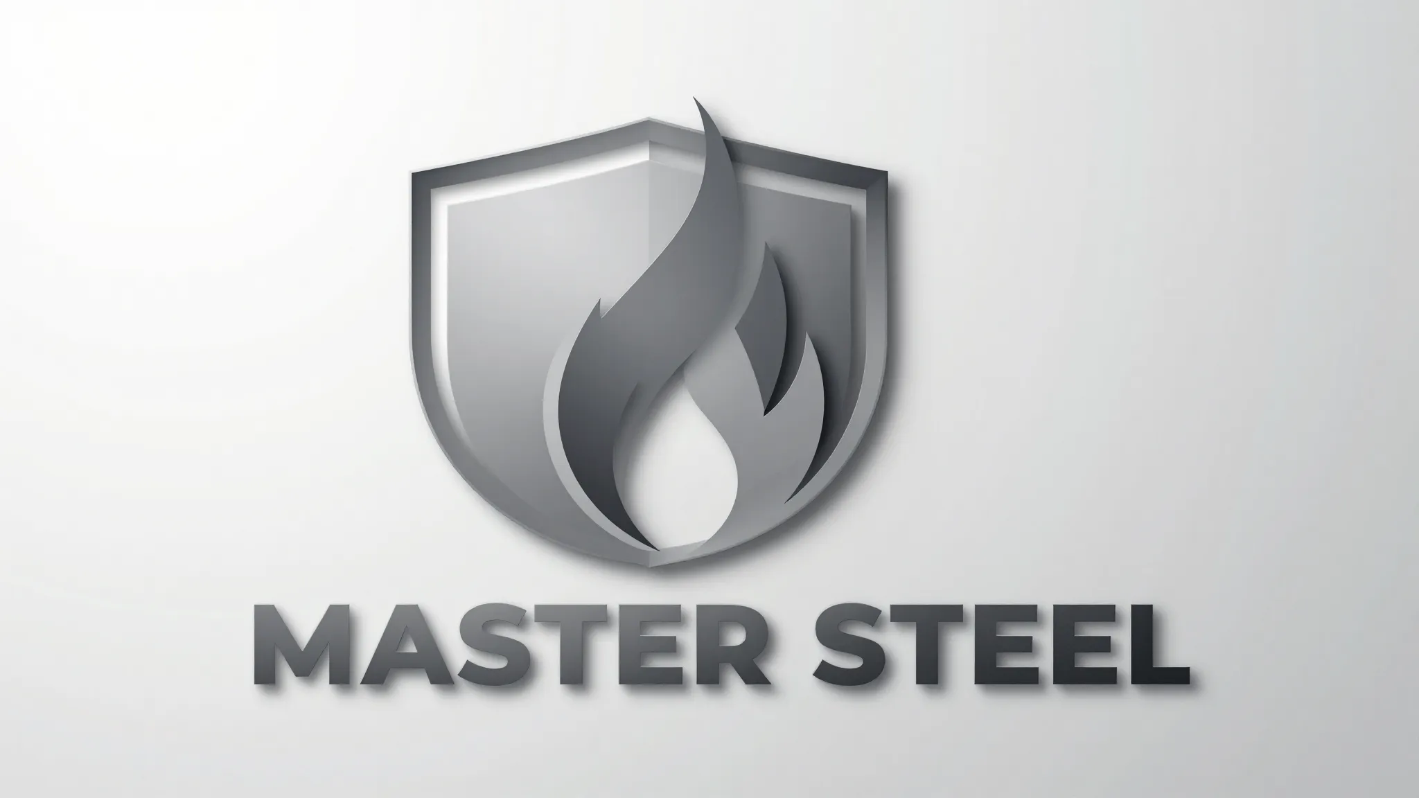 A professional logo design for a company named 'MASTER STEEL...