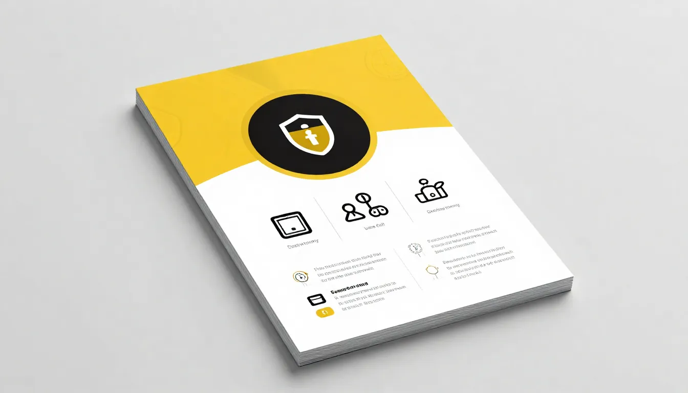 Professional flyer layout template A4 size, yellow and black...
