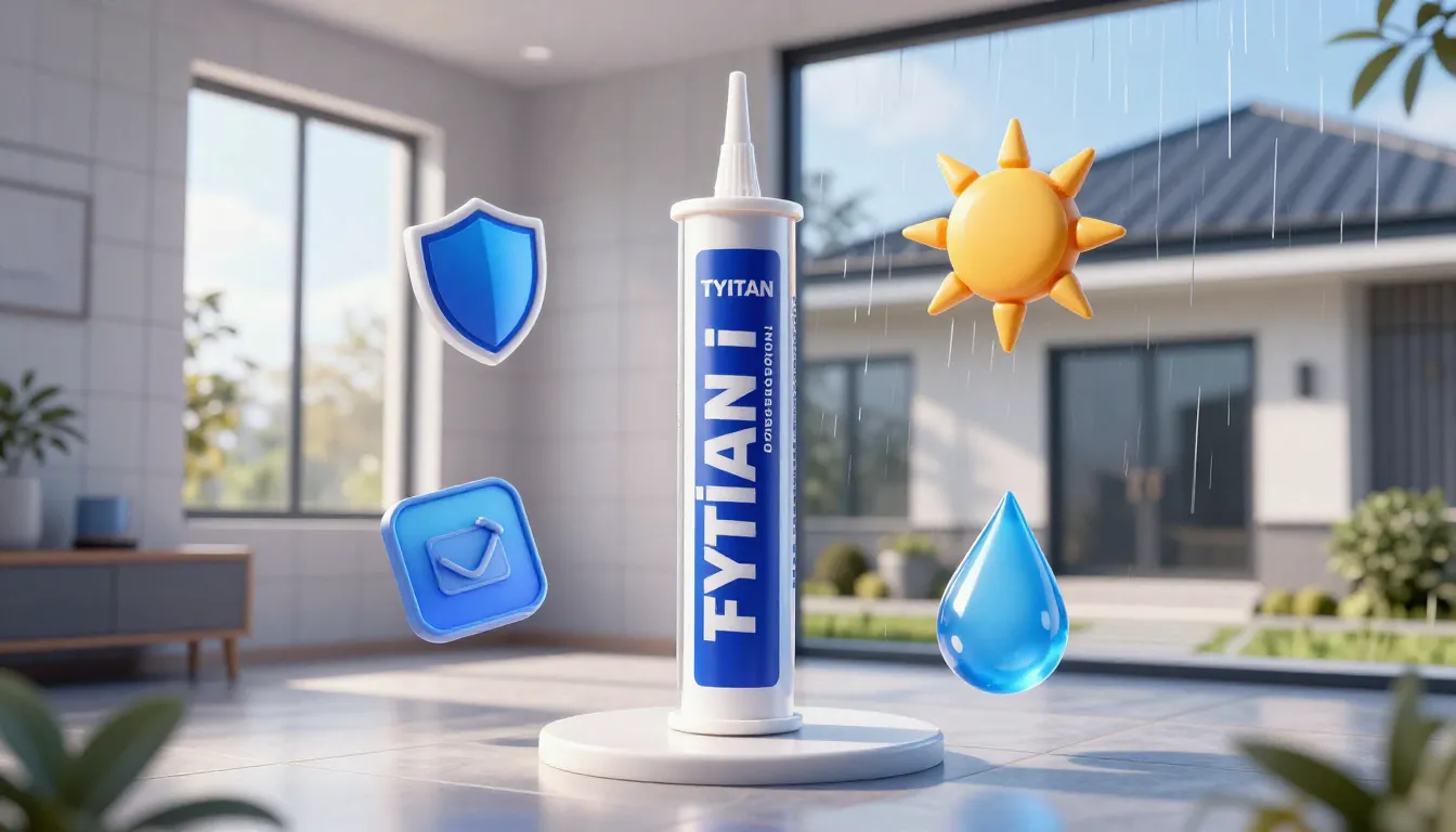 Photorealistic 3D render of Tytan Professional silicone seal...