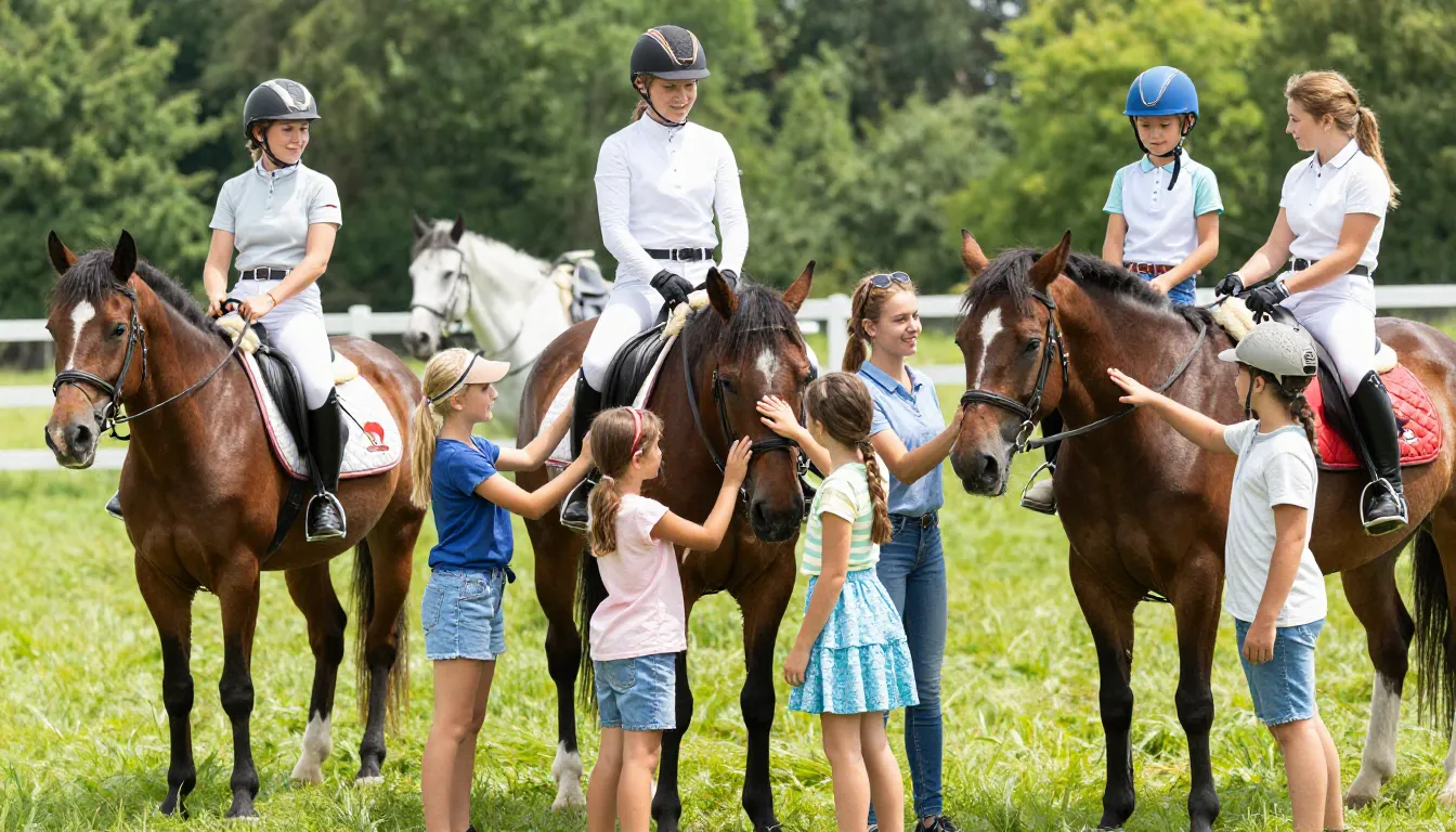 A vibrant and joyful image of children and teenagers interac...