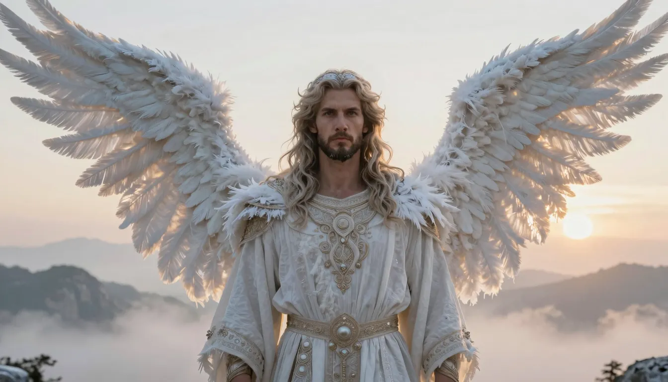 A majestic man with a Slavic appearance and noble face, feat...