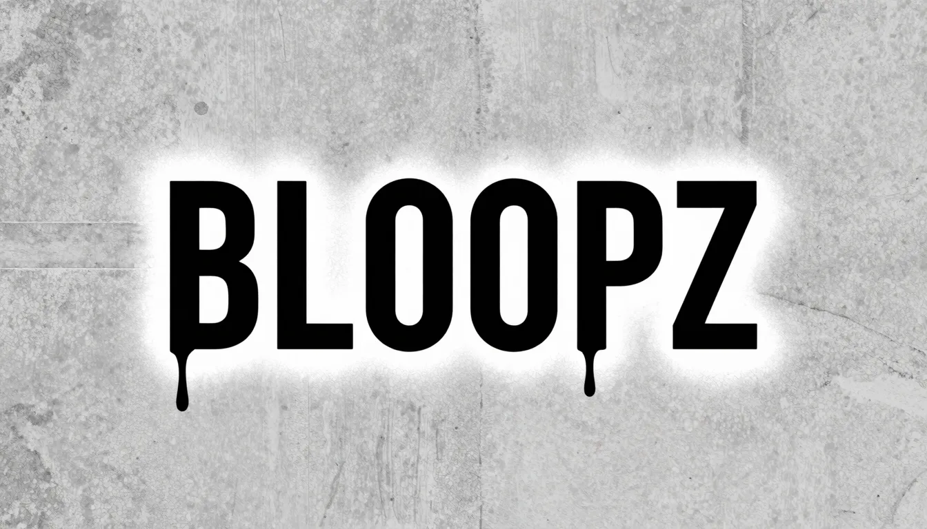Urban street style logo for 'BLOOPZ', stencil typography on ...