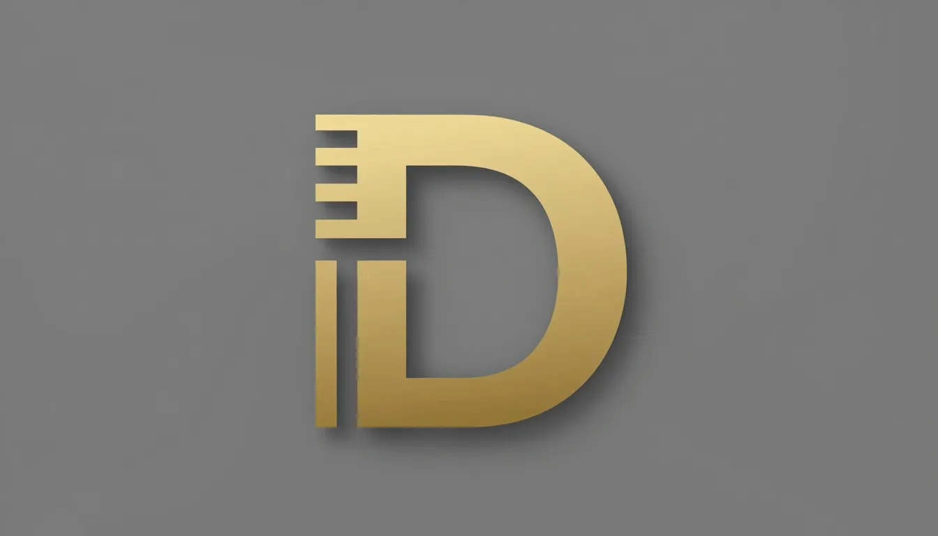 Stylish logo concept for a design channel, letter D integrat...
