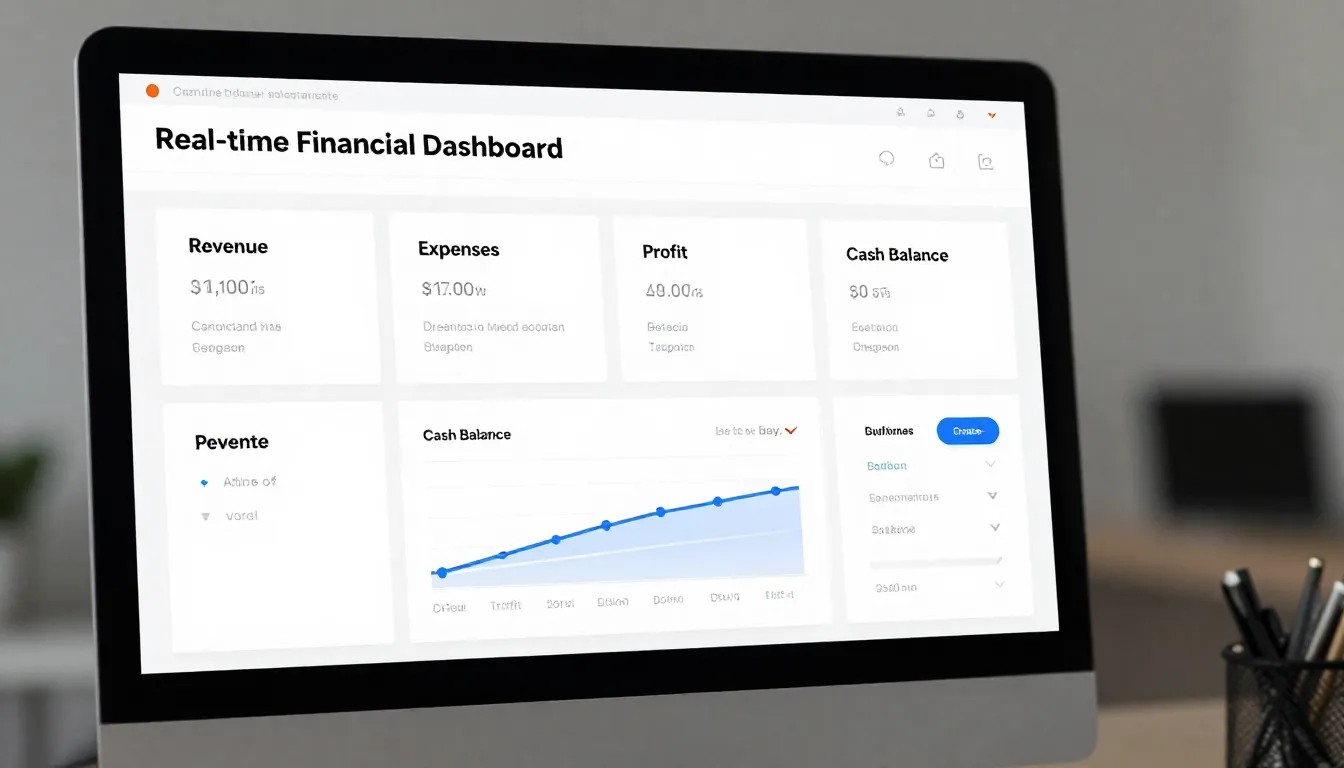 A professional image of a 'Real-time Financial Dashboard' on...