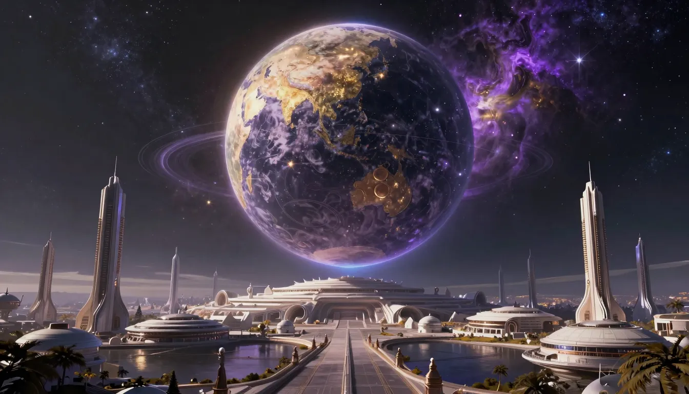 Futuristic space civilization based on Kardashev scale, gian...