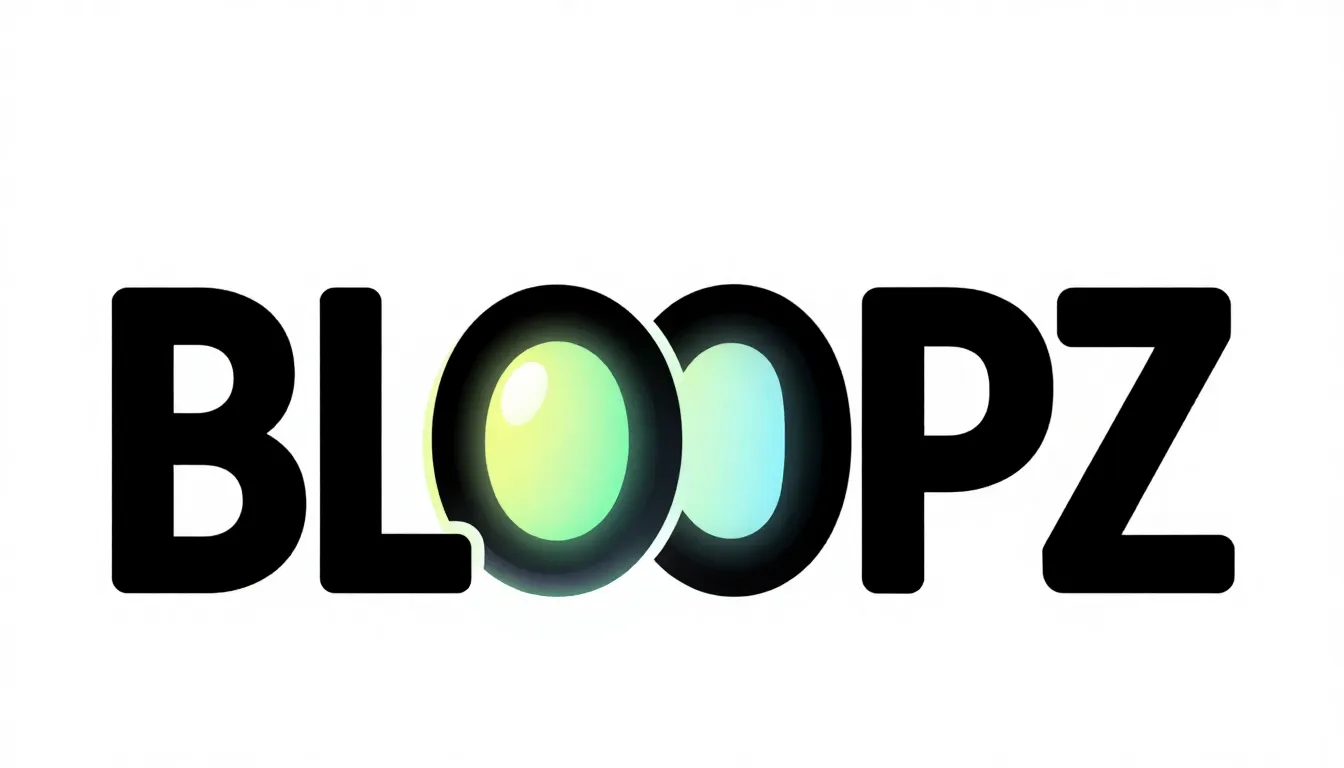 Minimalist vector logo for a music band named 'BLOOPZ', mode...