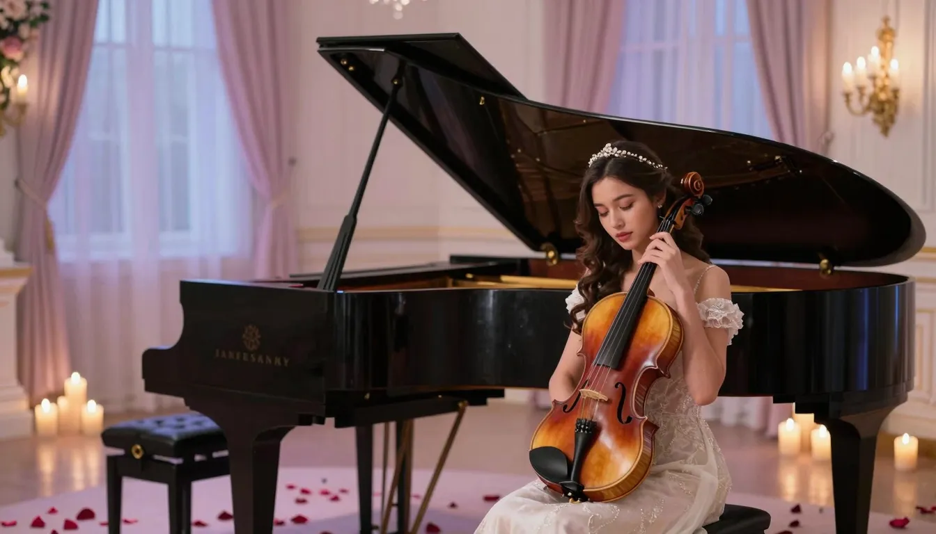 A romantic and elegant instrumental music background for a w...