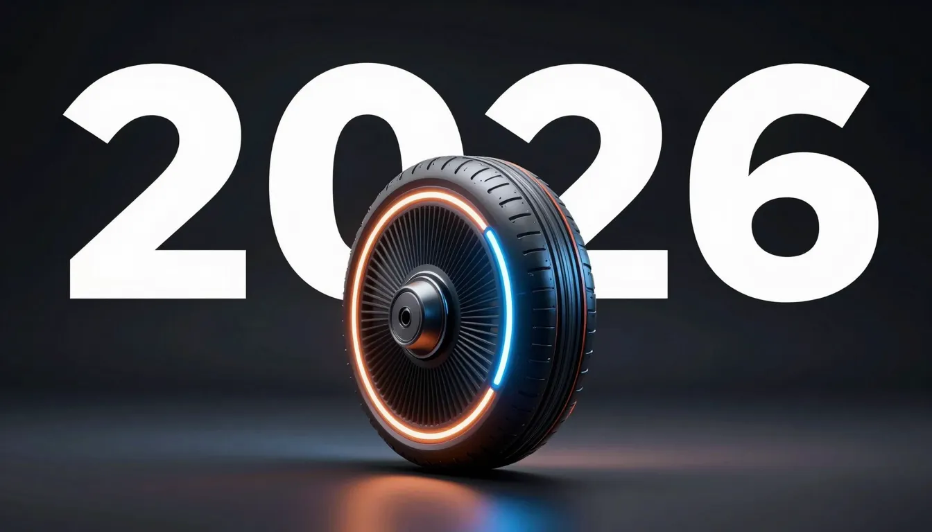 A futuristic book cover design, title '2026' in bold latin l...