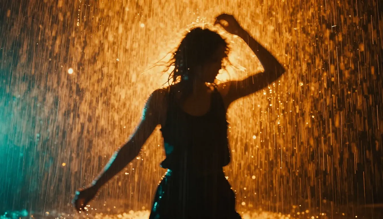 Abstract photorealistic album cover, a blurry silhouette of ...