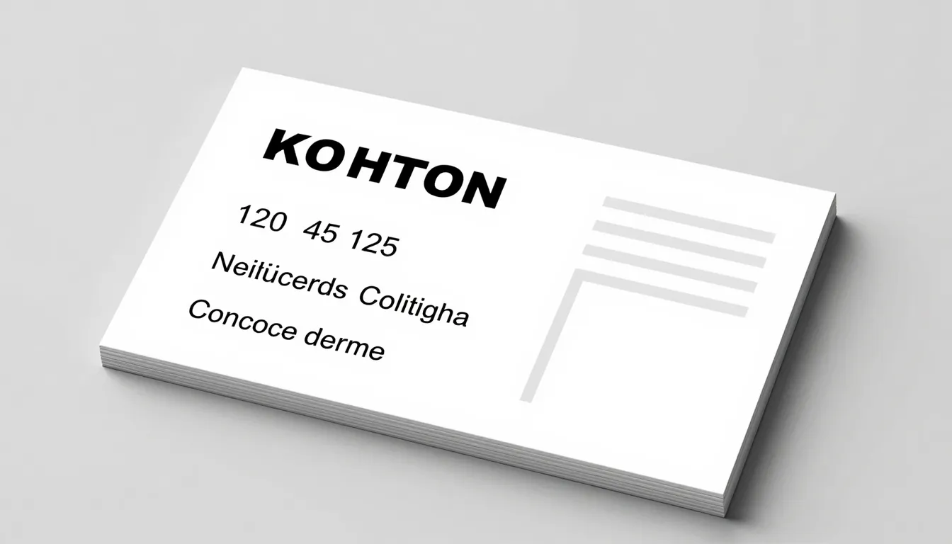 Back side of a business card, clean white background, organi...