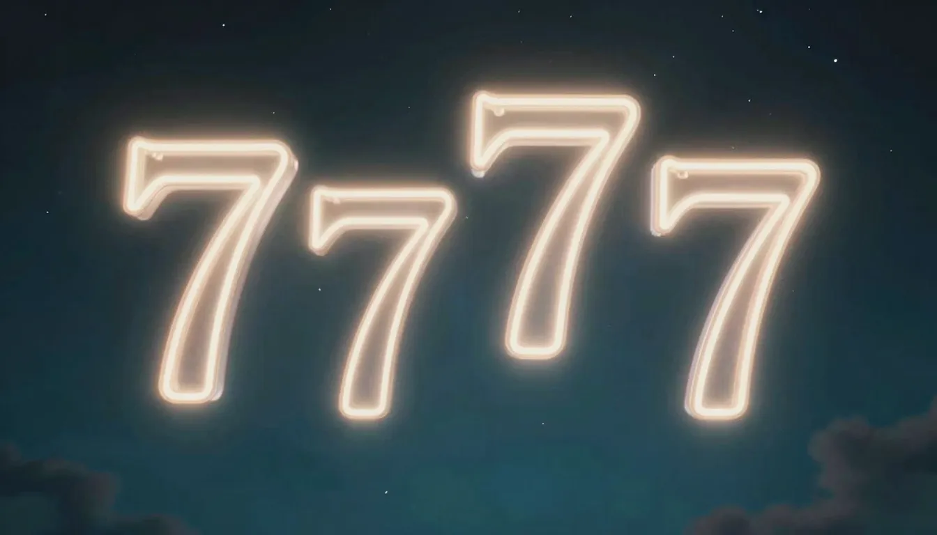 Mystical aesthetic background with glowing neon numbers 777 ...