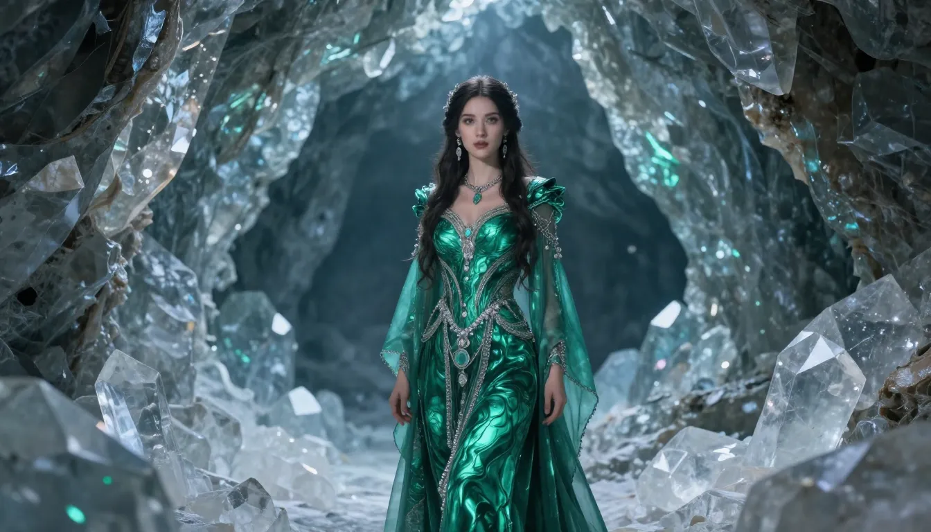 The Mistress of the Copper Mountain, a beautiful woman in a ...