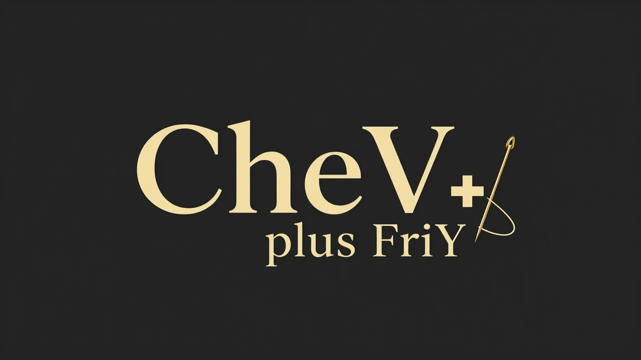 Minimalist logo design for a leather goods brand 'CheV plus ...