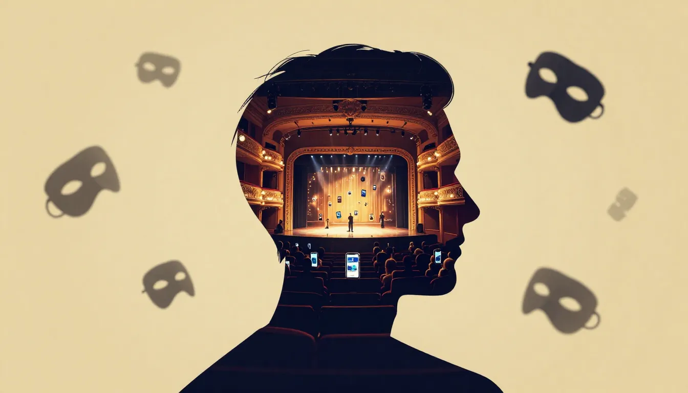 Double exposure art. A silhouette of a human head filled wit...