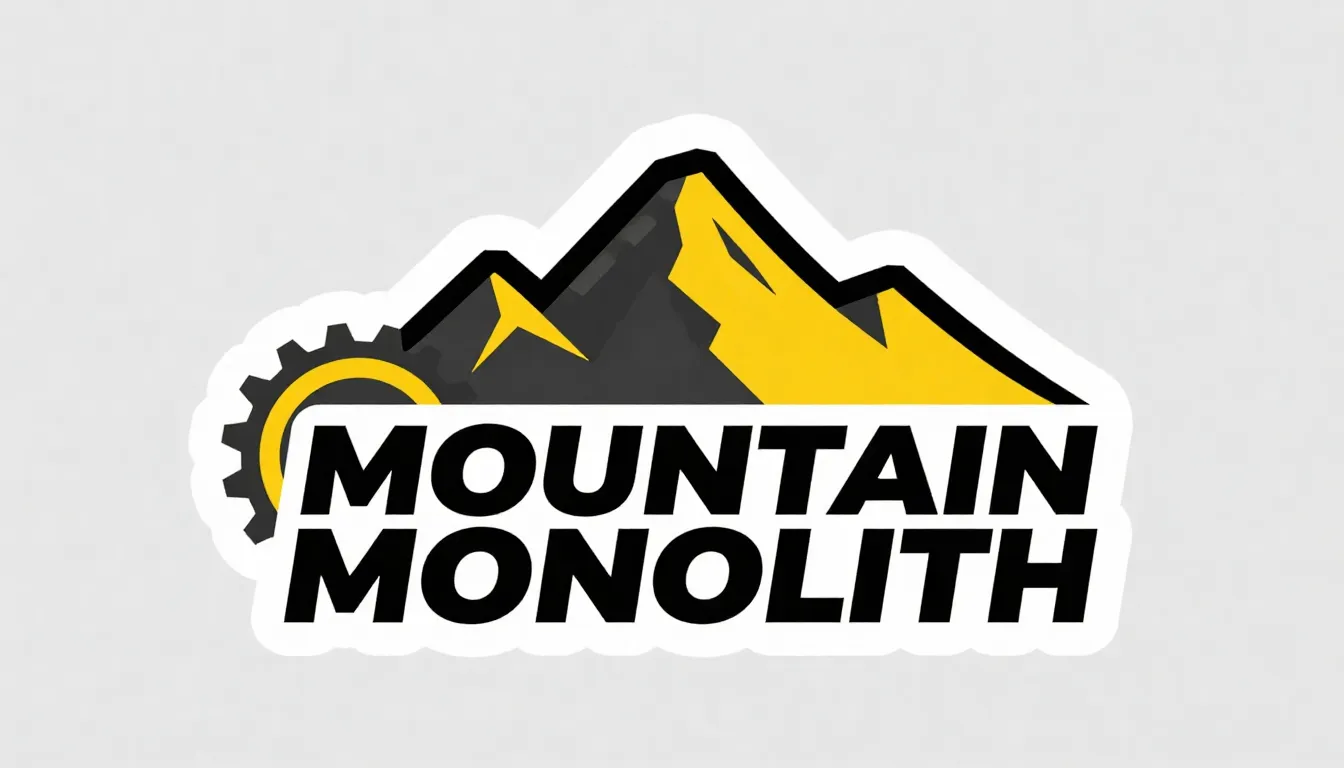 Industrial logo for a mining engineering company named 'MOUN...