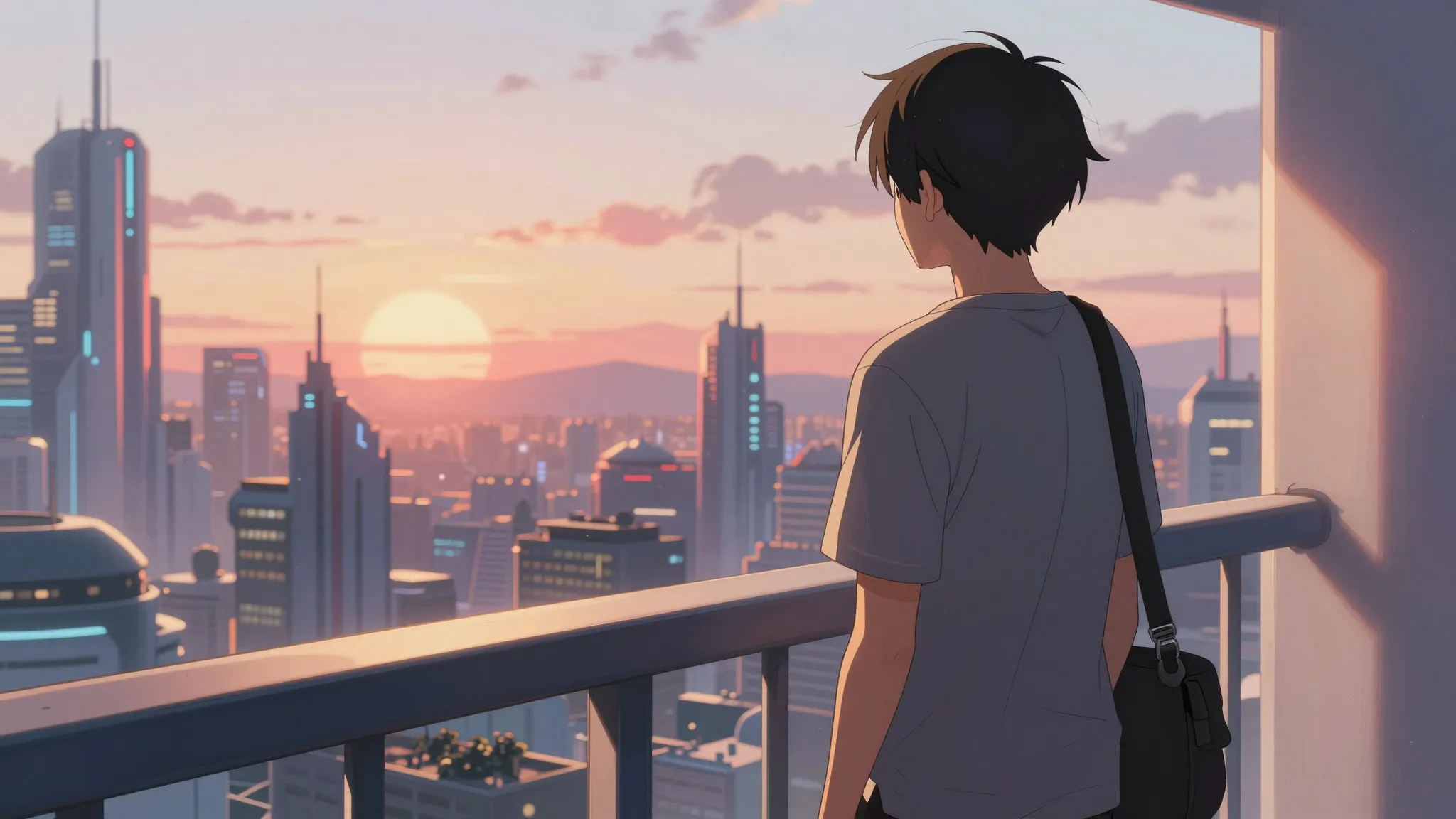 Manga illustration for Instagram post, a character standing ...