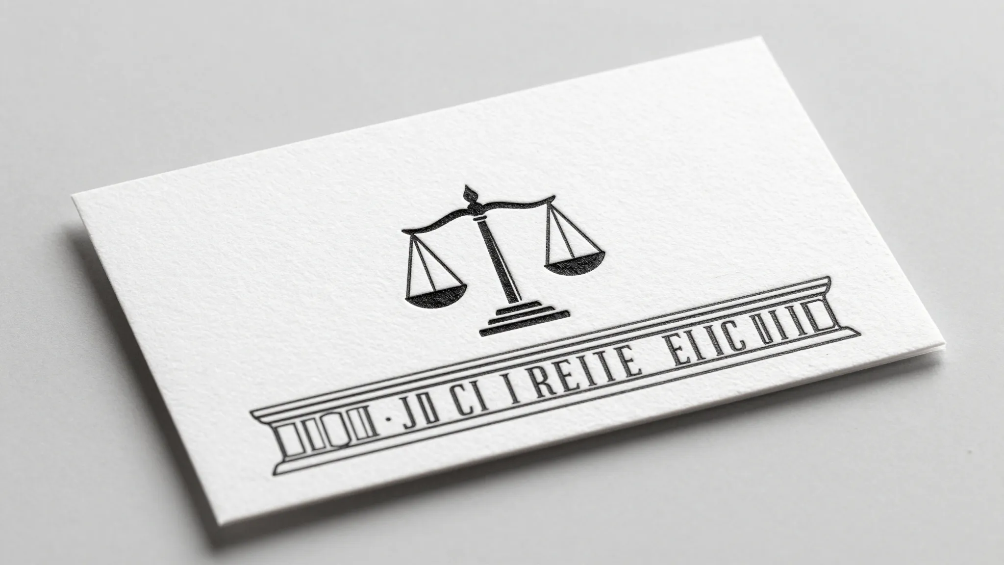 Creative business card for a lawyer, white premium cardstock...