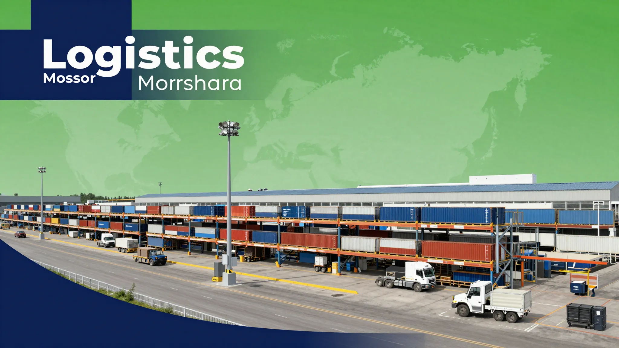 Professional recruitment poster for logistics warehouse, sty...