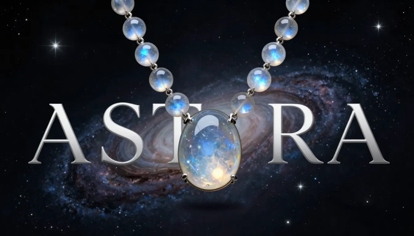 Professional advertising banner for a jewelry brand, a neckl...