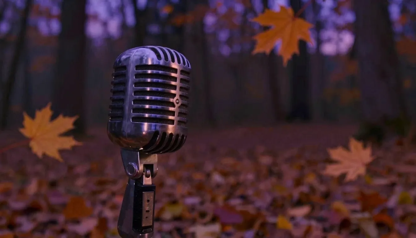 Psychedelic grunge rock aesthetic, forest at twilight, vinta...