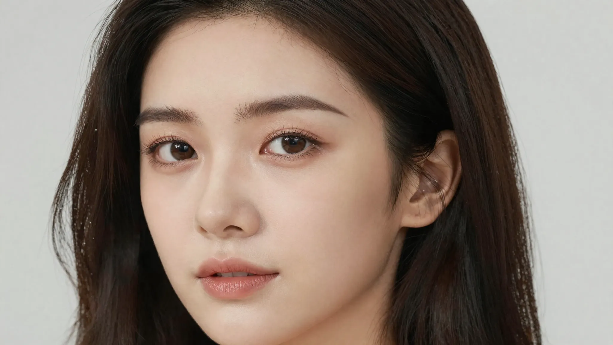 High-quality realistic portrait of a beautiful woman, natura...