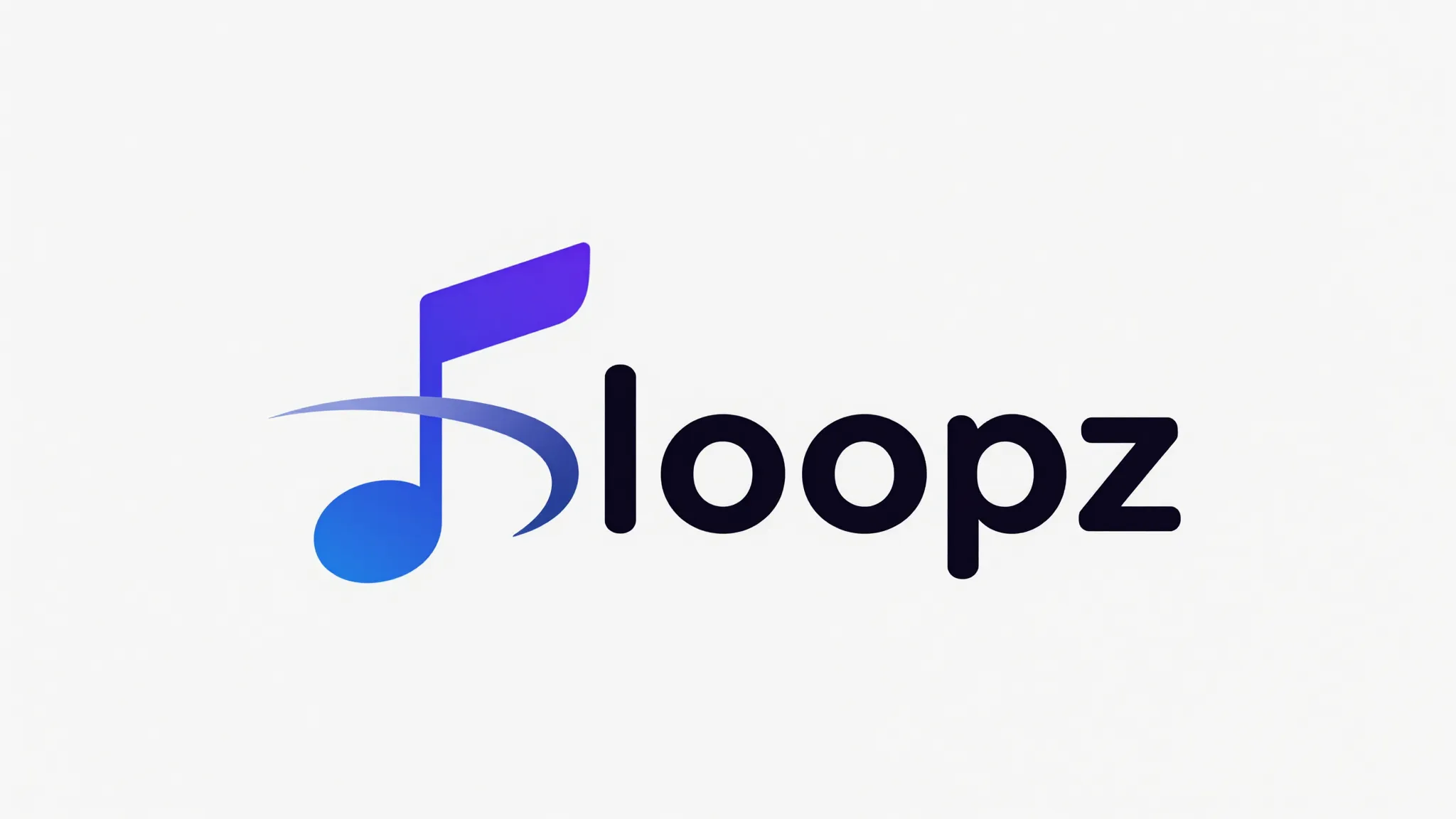 Minimalist logo for a mobile app named Bloopz, a stylized mu...