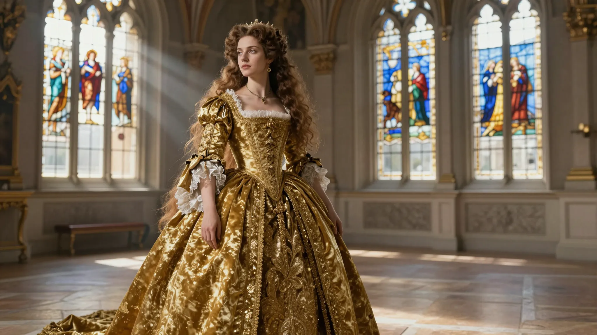 A stunningly beautiful 16th-century French noblewoman with l...
