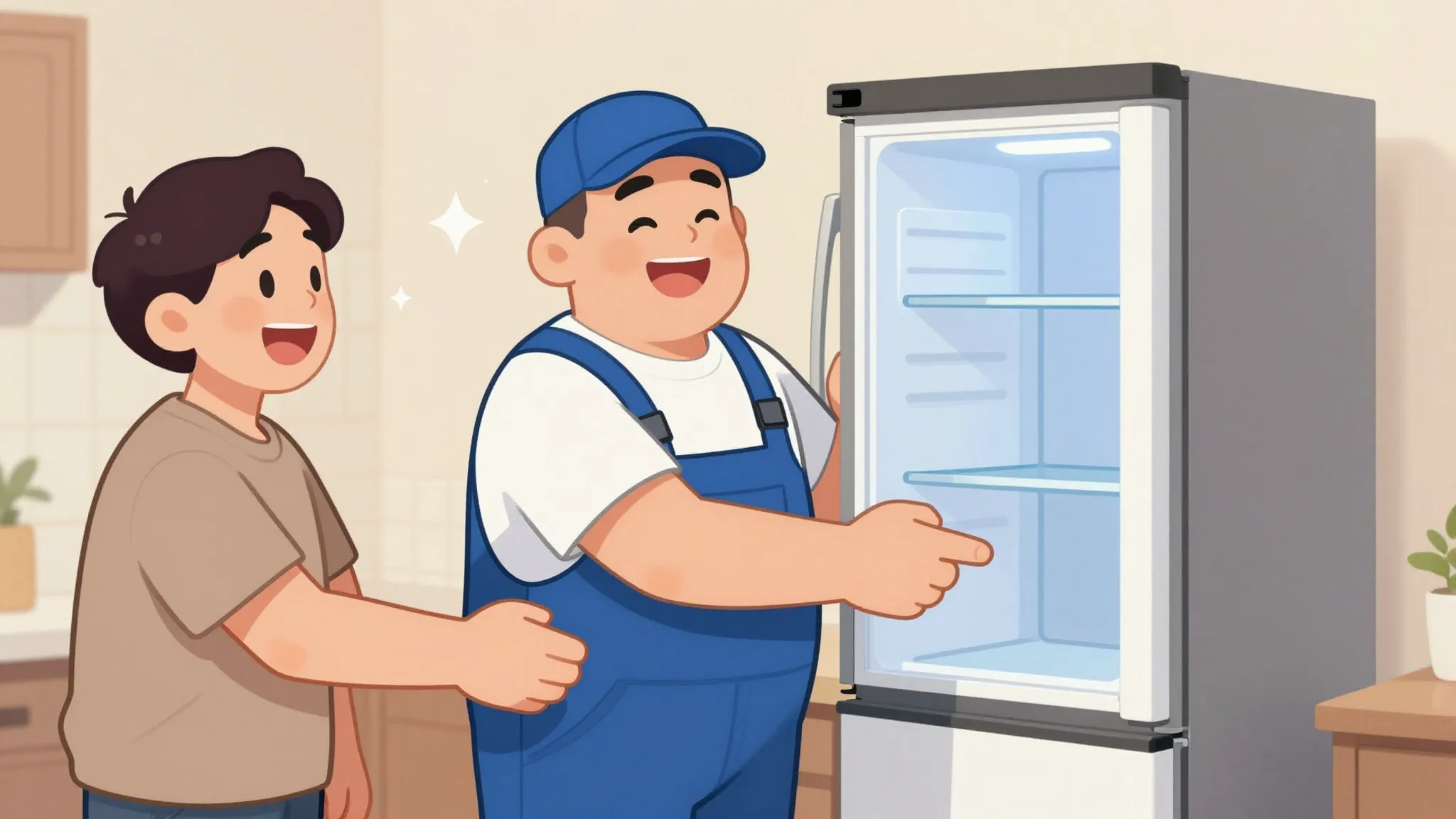 A humorous meme-style illustration. A friendly, slightly por...