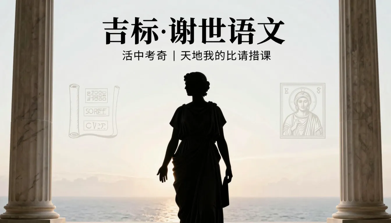 A stylish digital art poster for a history lecture. A silhou...