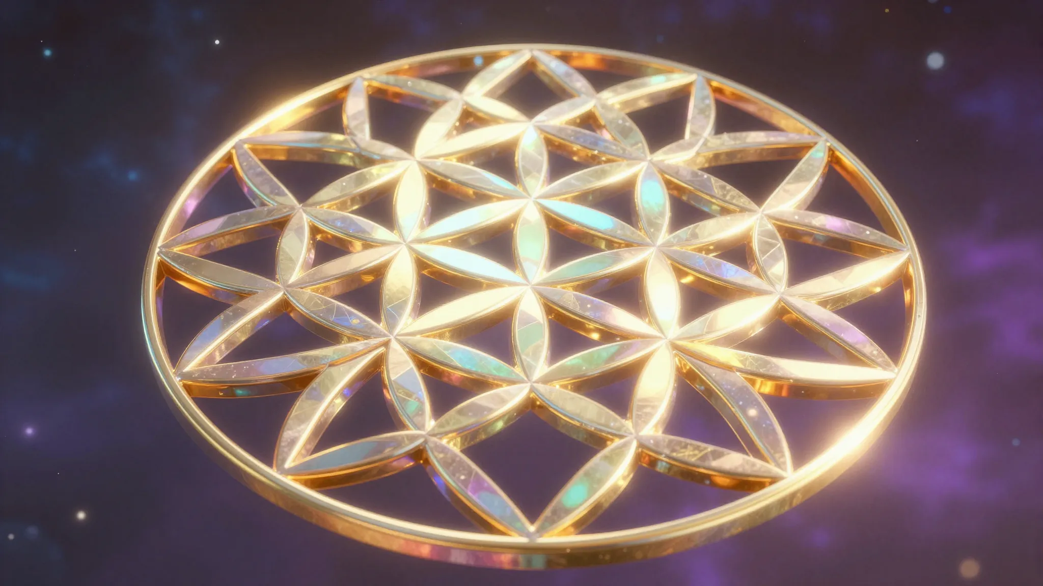 Stunning 3D sacred geometry mandala, Flower of Life made of ...