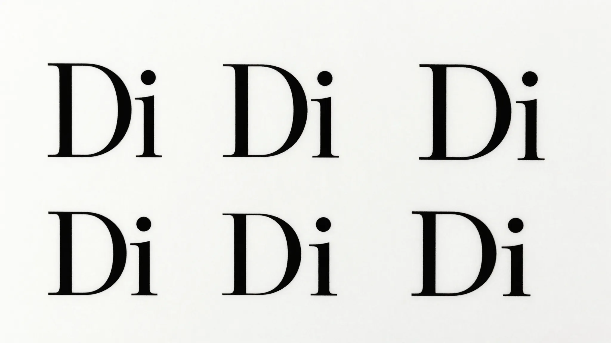 A collection of three minimalist 'Di' logo variations on a w...