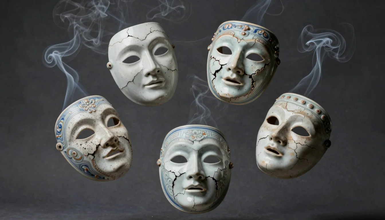 Artistic conceptual photography, deep matte charcoal grey ba...