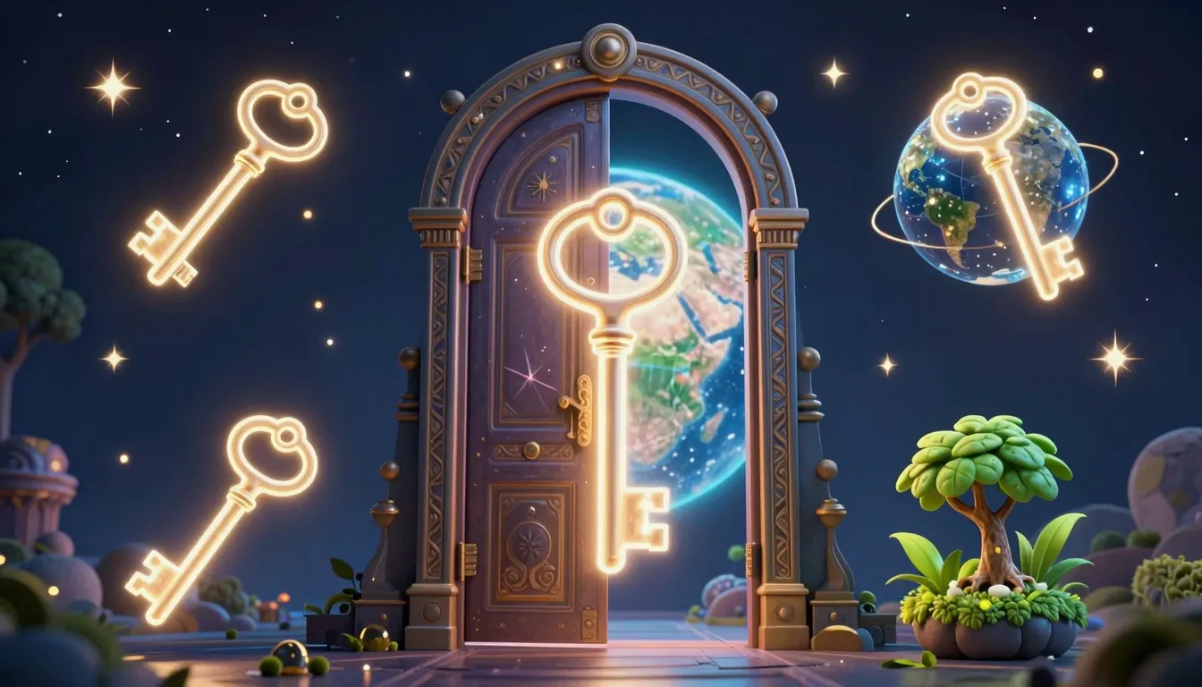 High-quality educational infographic background, a mystical ...