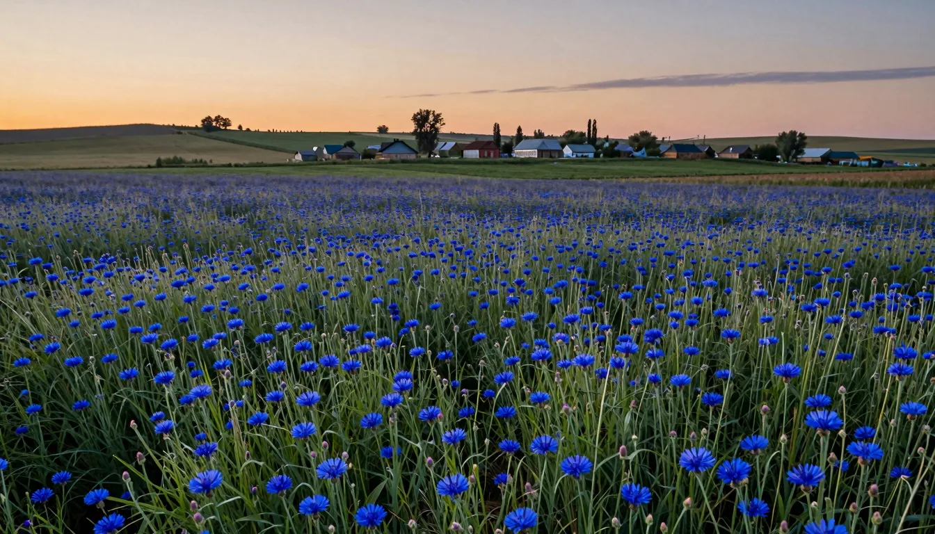A scenic view of a vast field in Alkeevsky district, Tatarst...