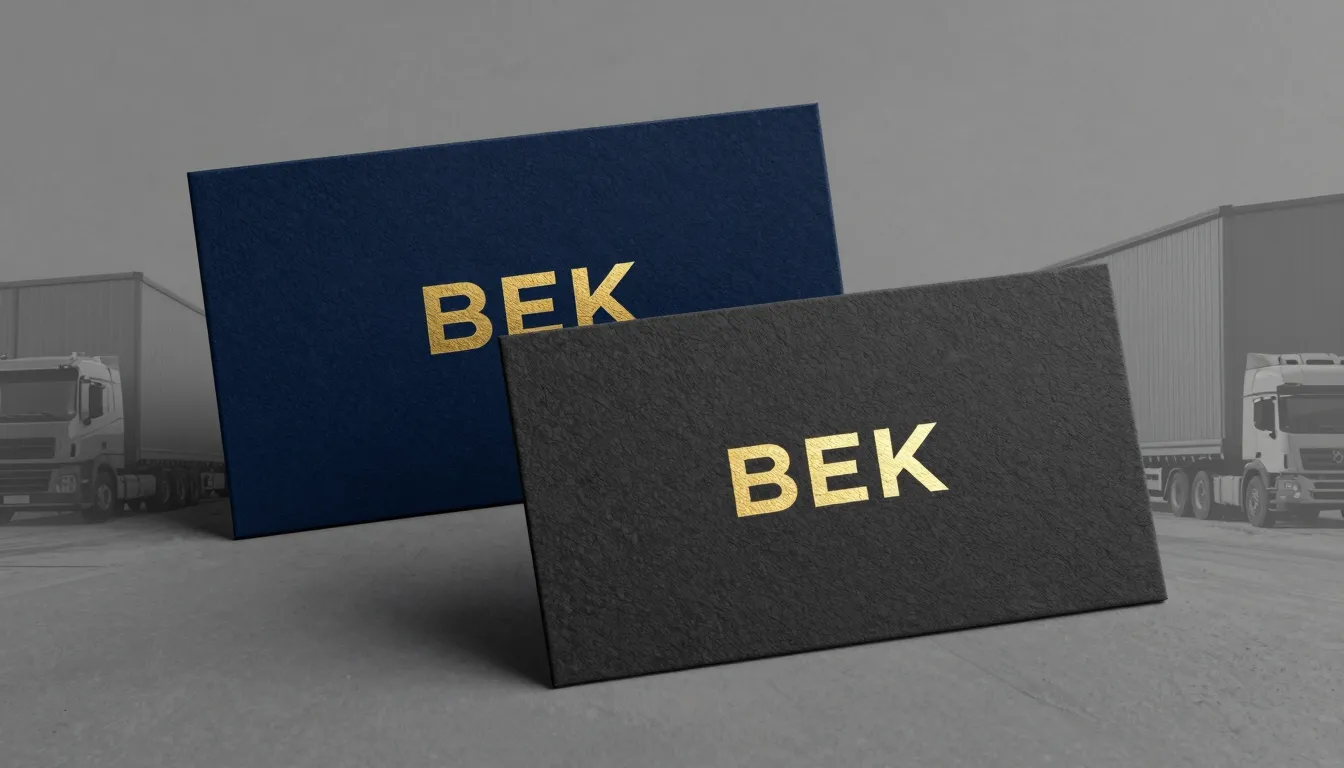Premium horizontal business card design, dark navy blue and ...