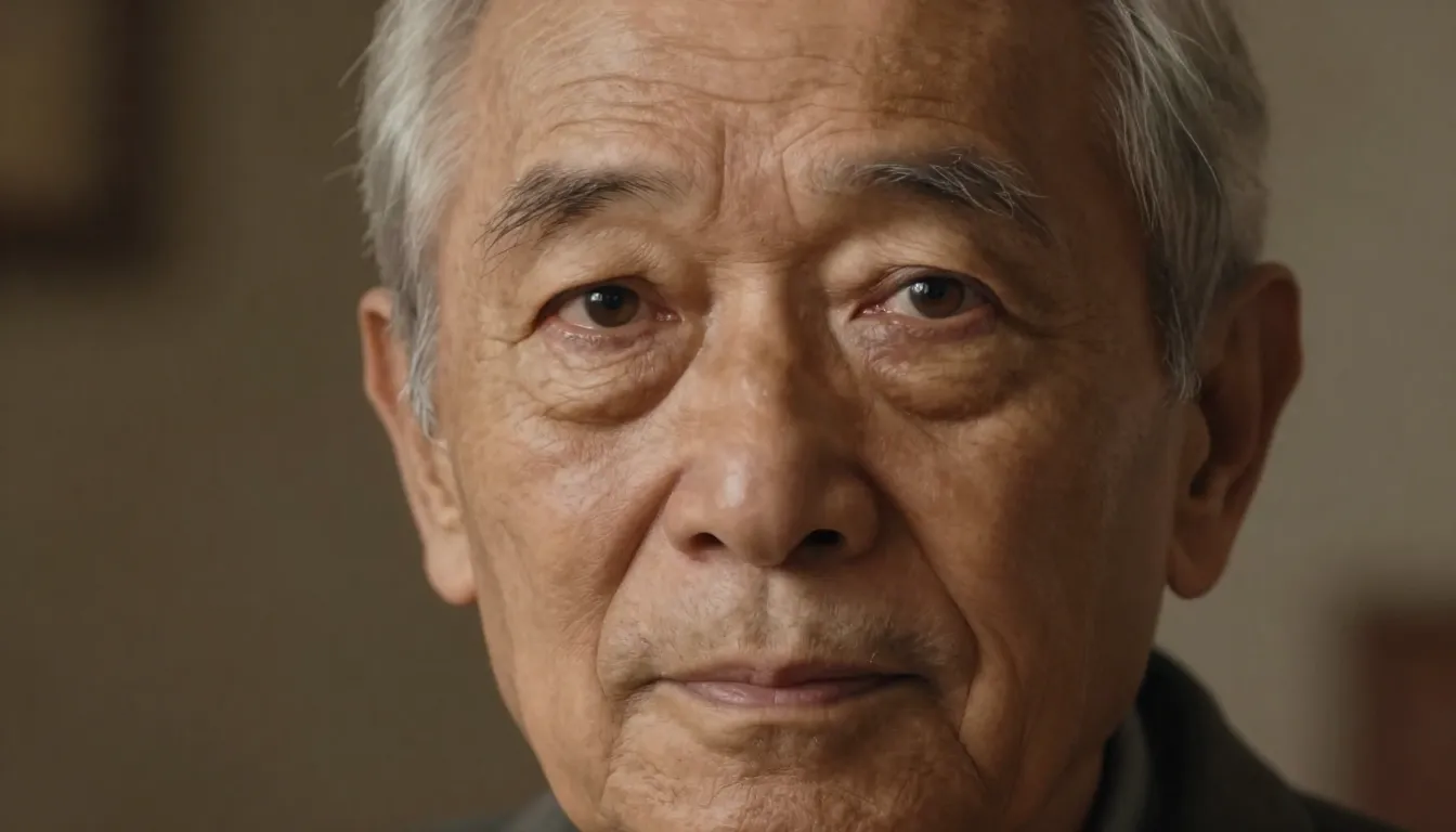 A serene and respectful digital painting of an elderly man w...