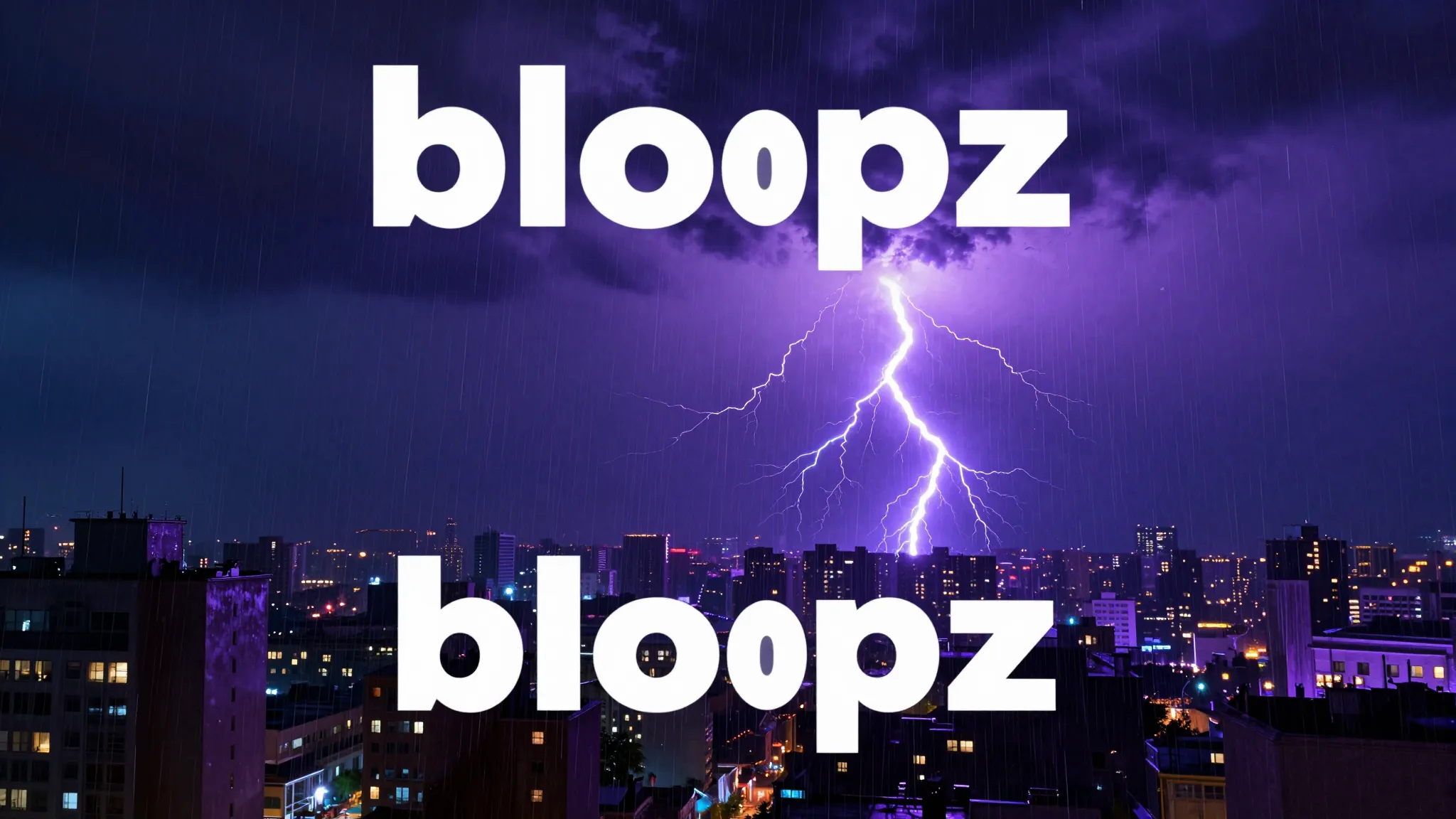 Album cover art for music band bloopz, dramatic summer thund...