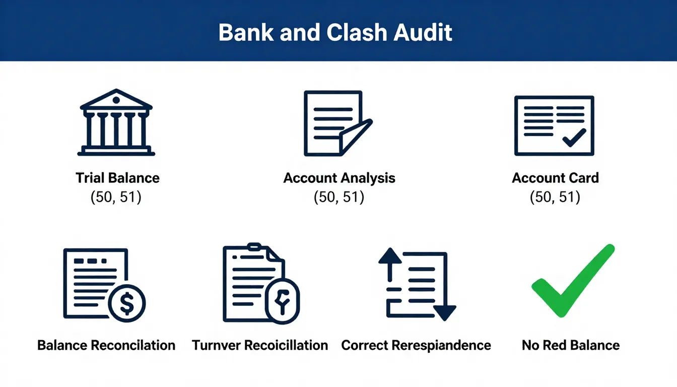 A visual representation of auditing cash and bank accounts i...