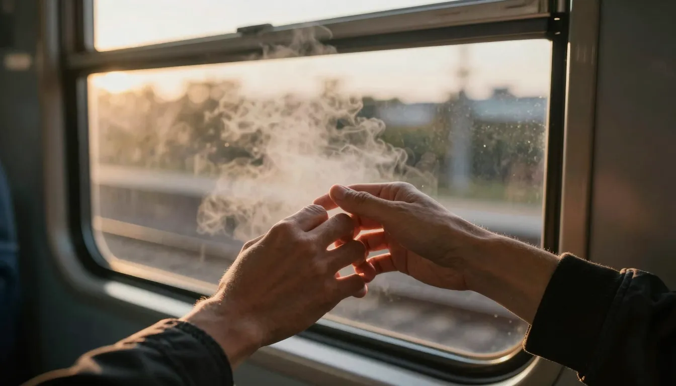A close-up of two hands slowly letting go of each other agai...