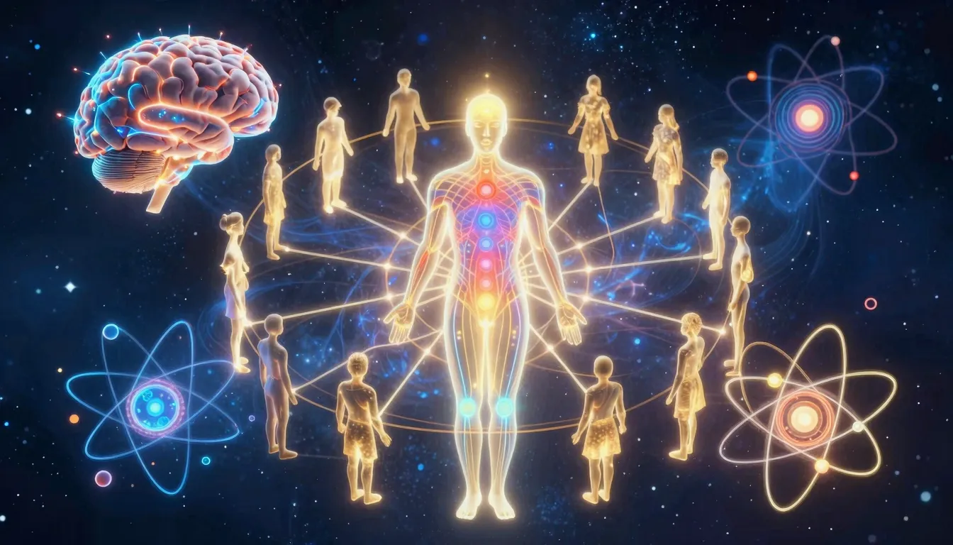 A complex cosmic composition merging multiple elements: a hu...