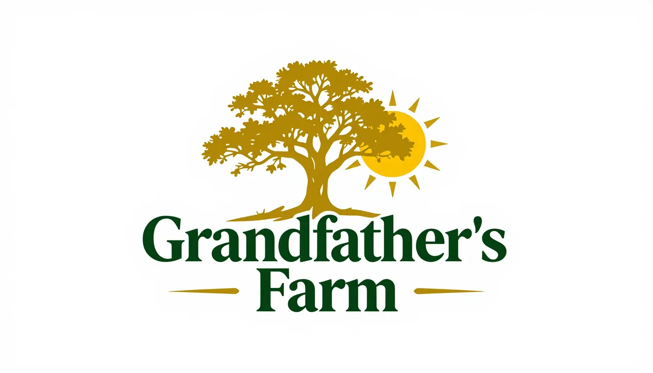 A professional minimalist logo design for 'Grandfather's Far...