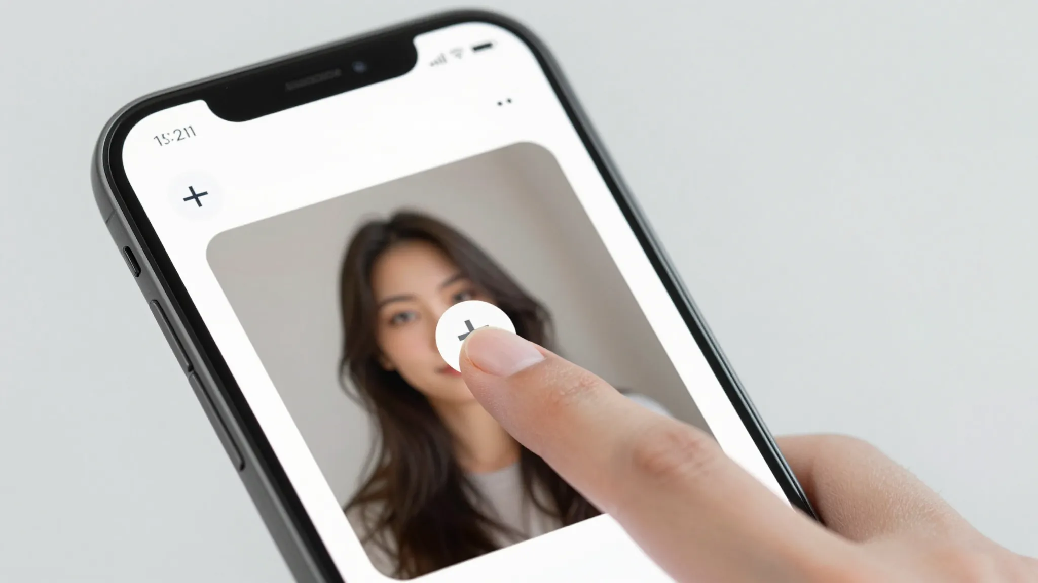 A close-up of a smartphone screen showing a chat interface w...