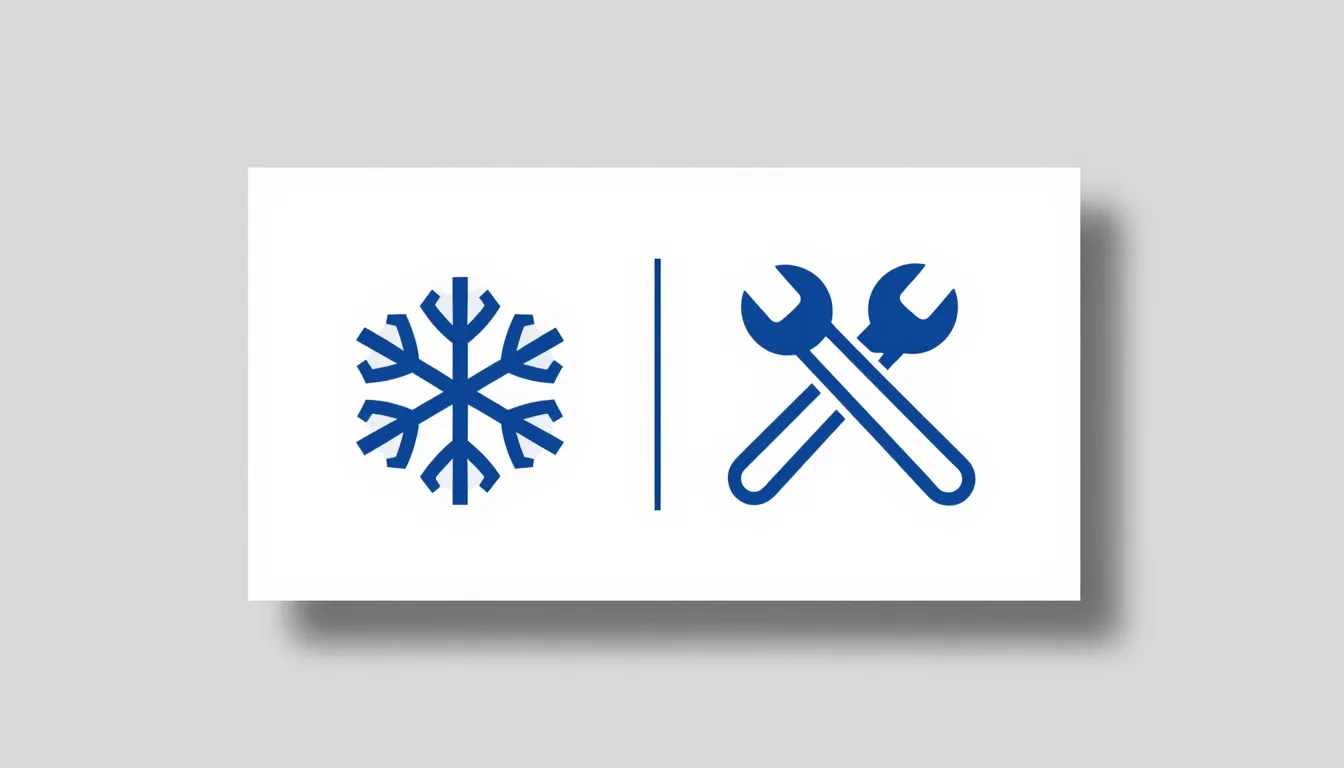 Minimalist business card design for a refrigerator repair se...