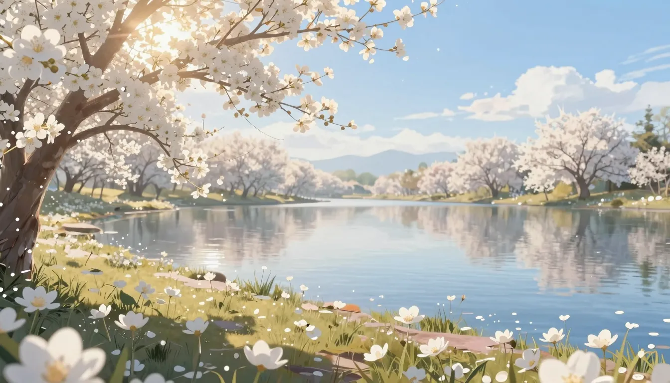 A serene and ethereal landscape representing inner peace and...