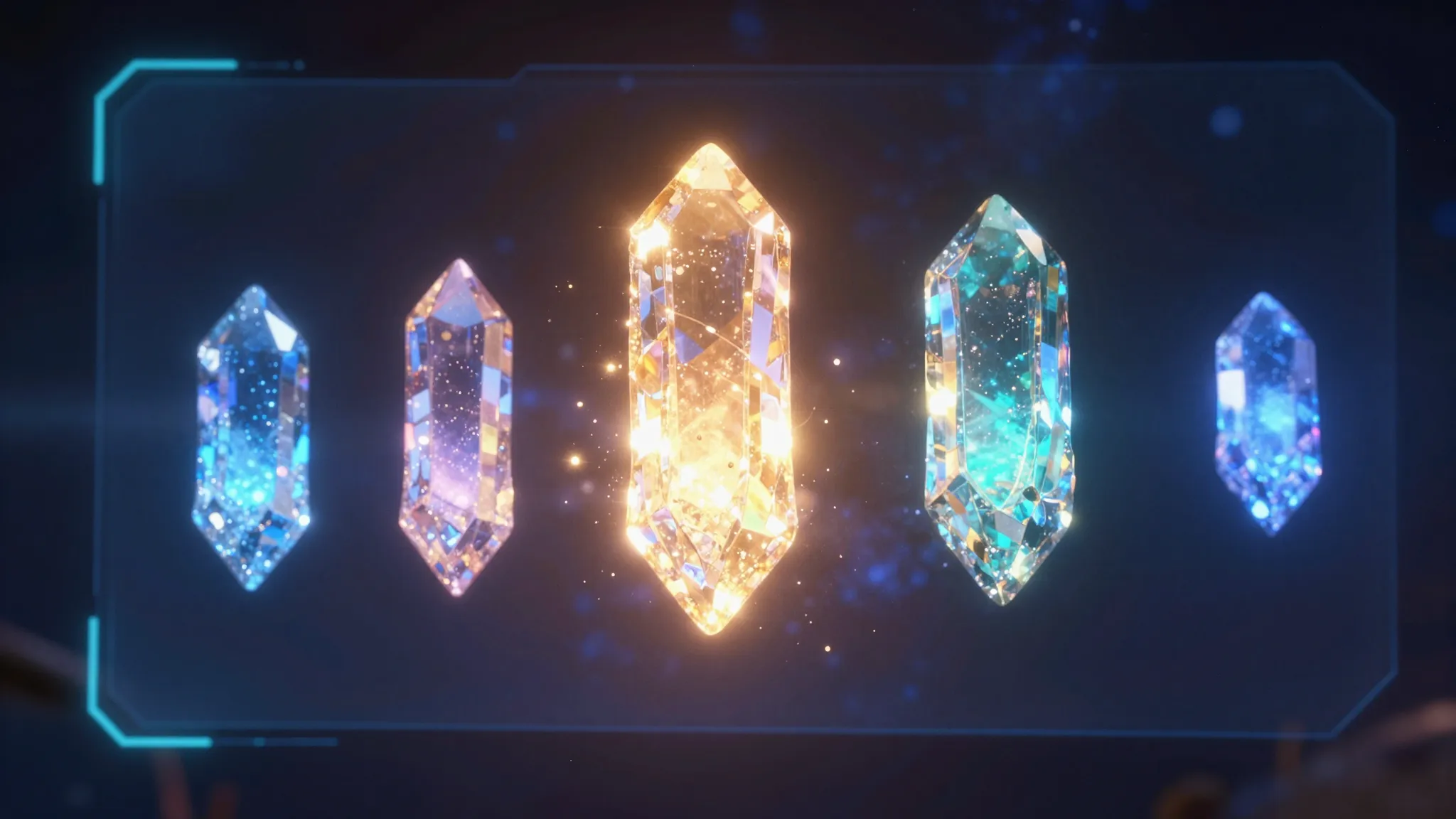 A futuristic digital interface showing the process of genera...
