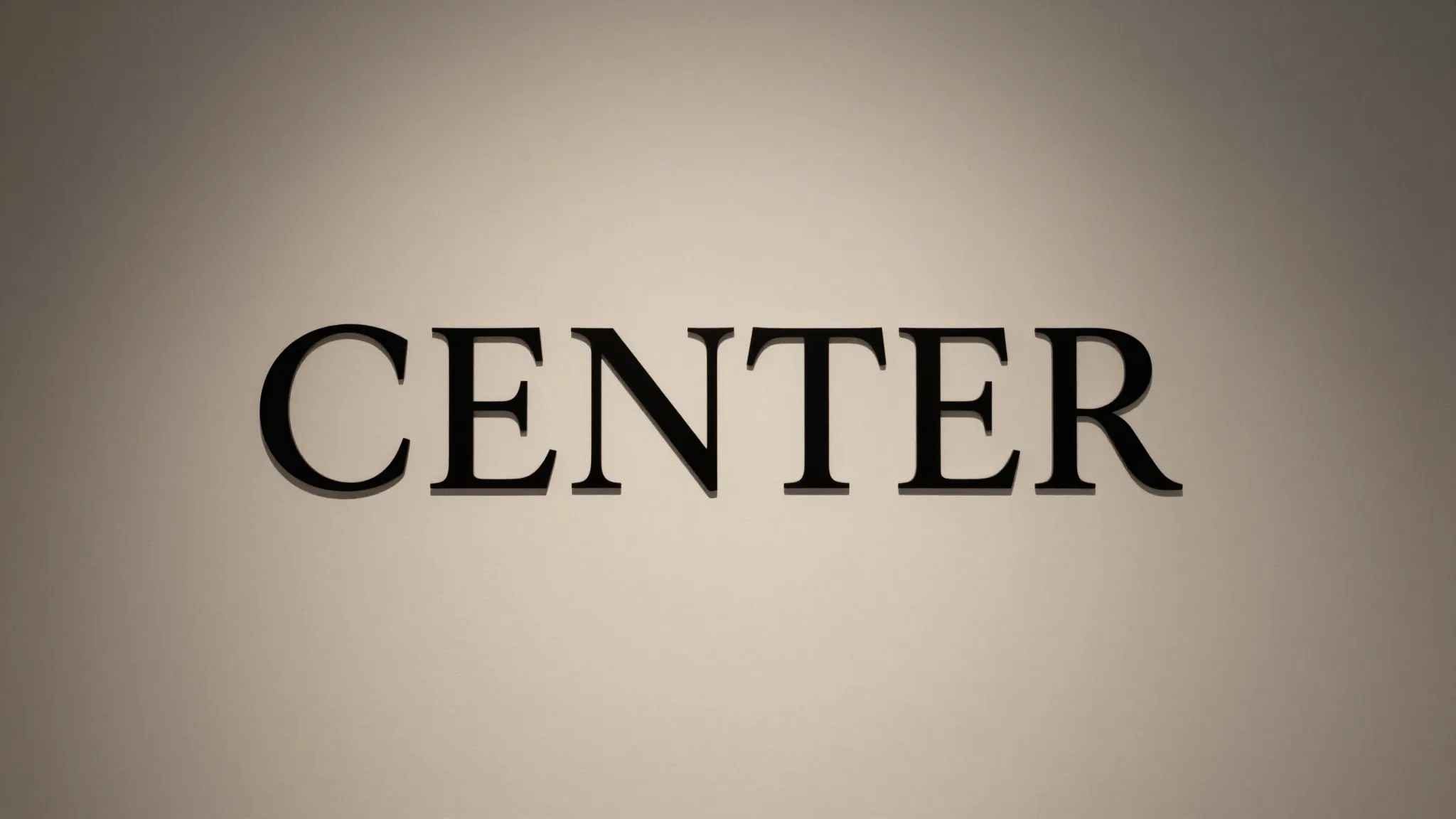 A stylish minimalist background with the word "CENTER" writt...